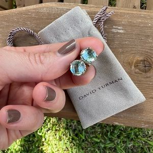 David Yurman Blue Topaz Chatelaine Gemstone Earrings Worn Once